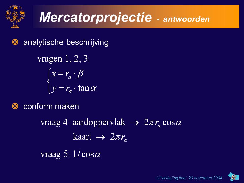 Mercatorprojectie - antwoorden