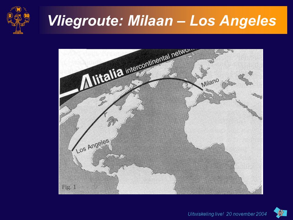 Vliegroute: Milaan – Los Angeles