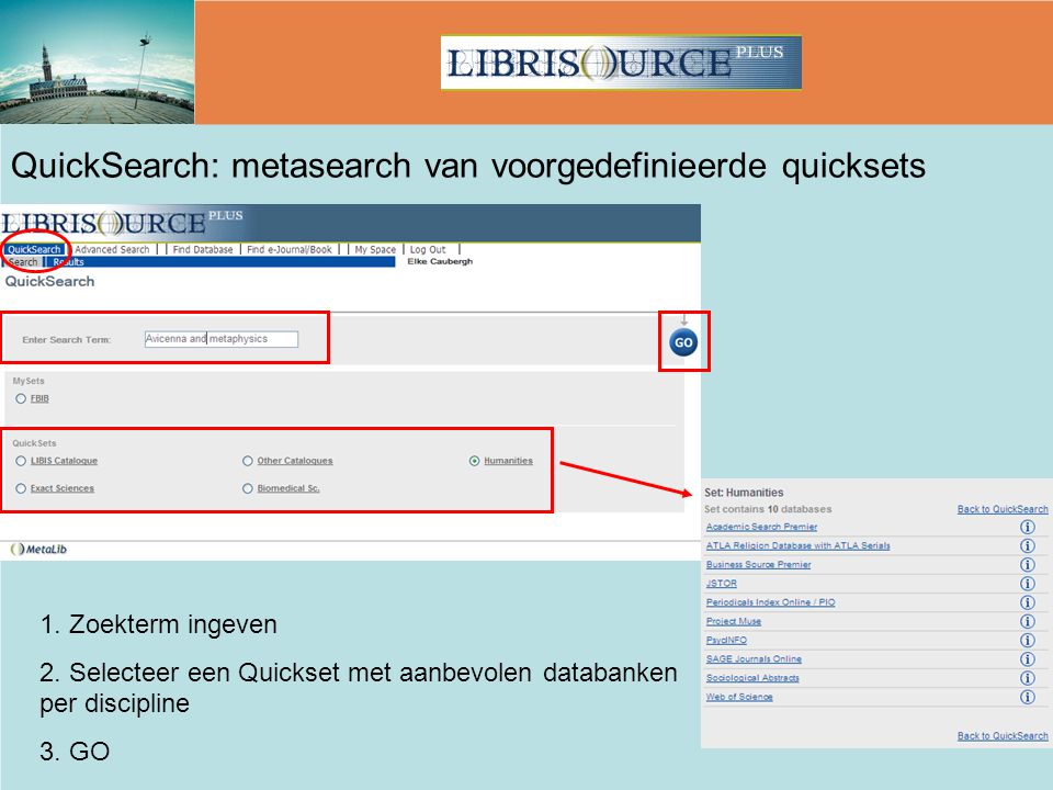 QuickSearch: metasearch van voorgedefinieerde quicksets