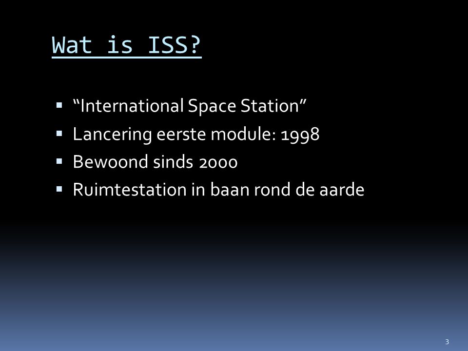 Wat is ISS International Space Station