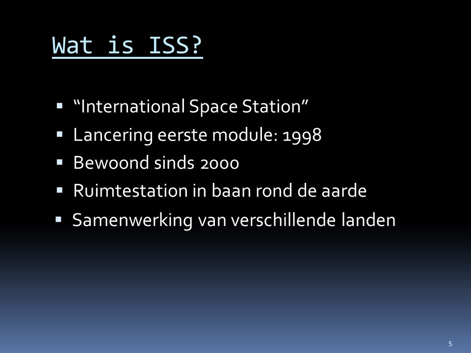 Wat is ISS International Space Station