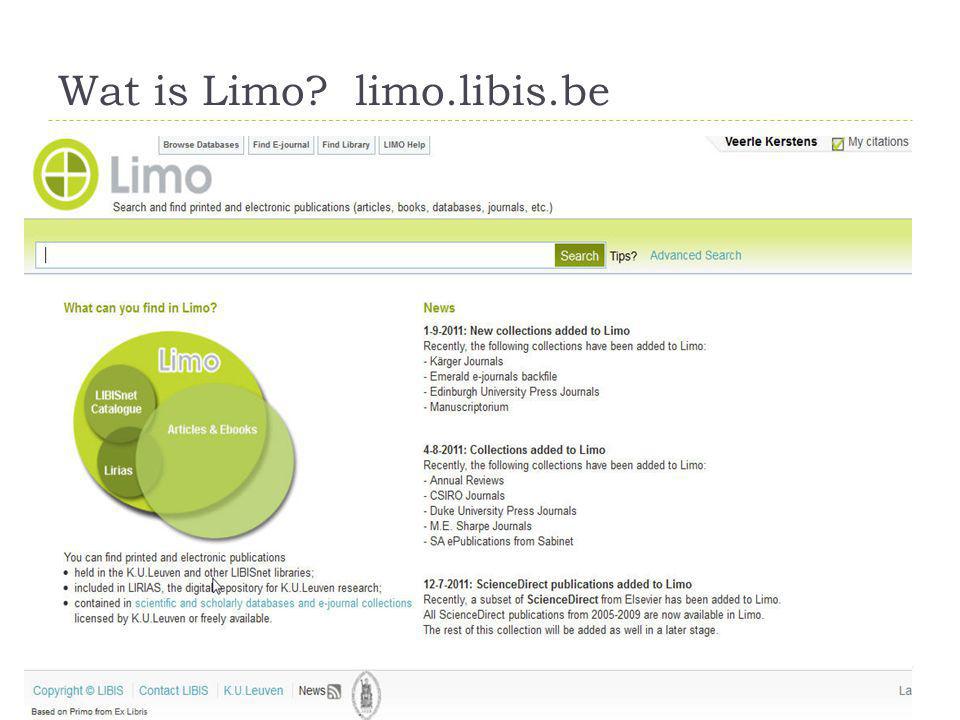 Wat is Limo limo.libis.be