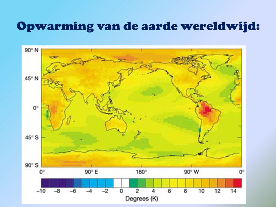 Opwarming van de aarde wereldwijd: