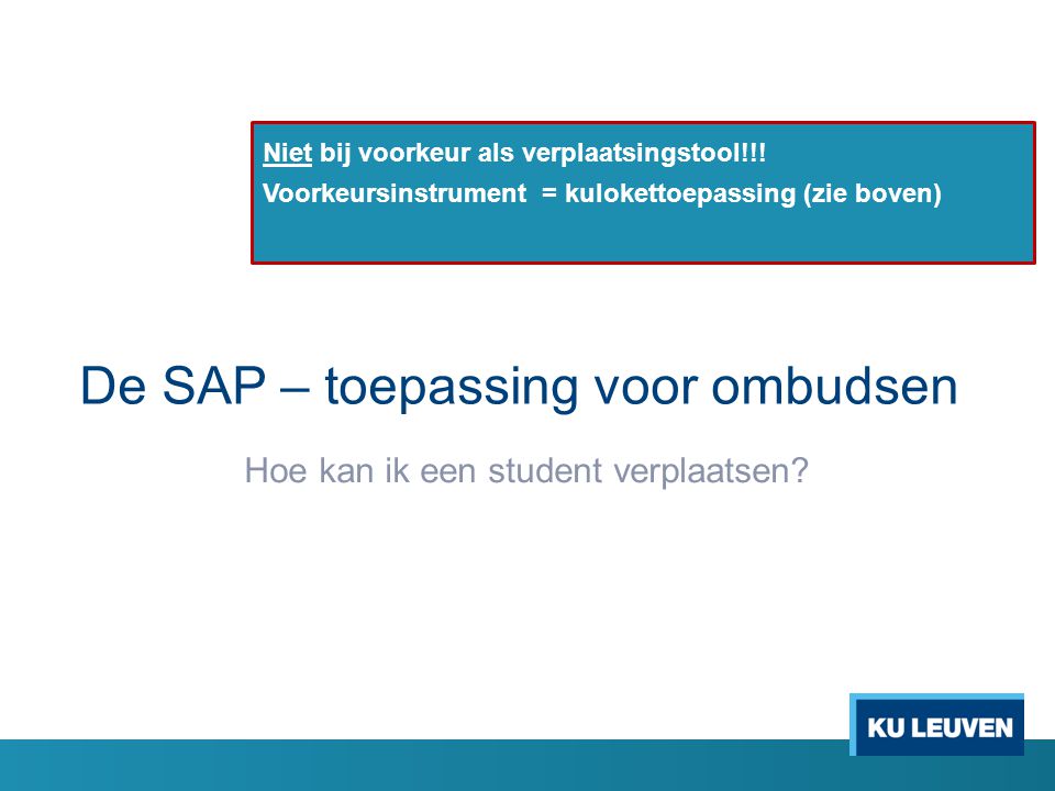 De SAP – toepassing voor ombudsen