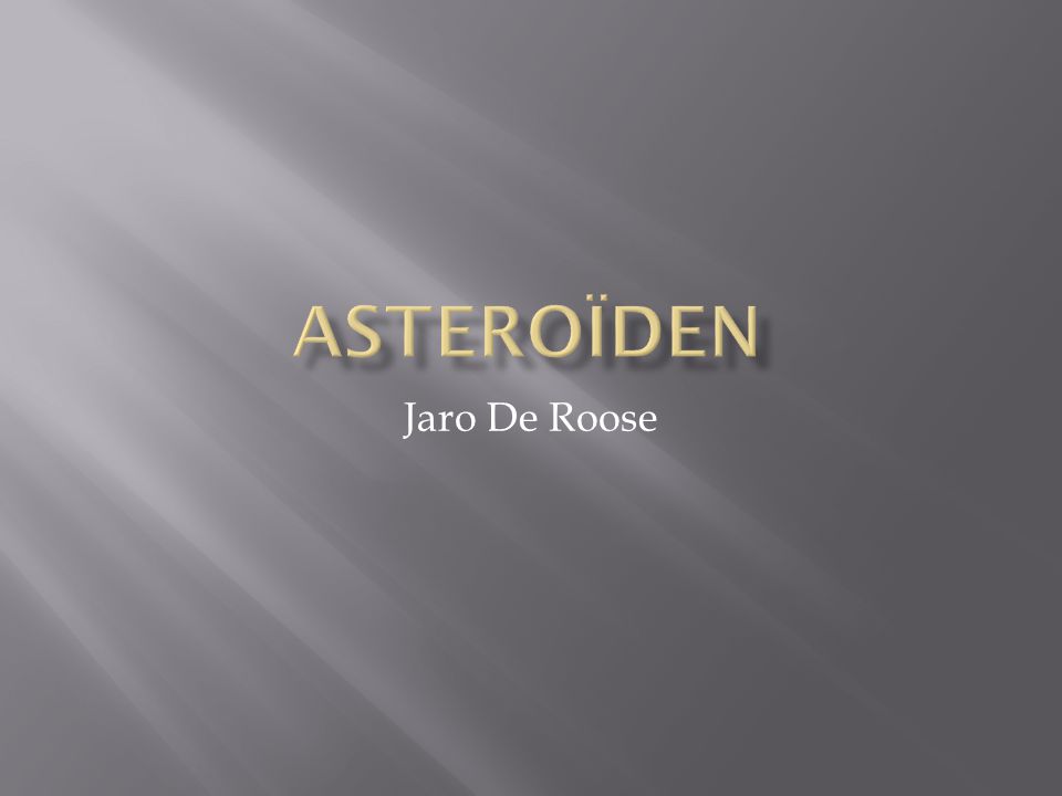 Asteroïden Jaro De Roose