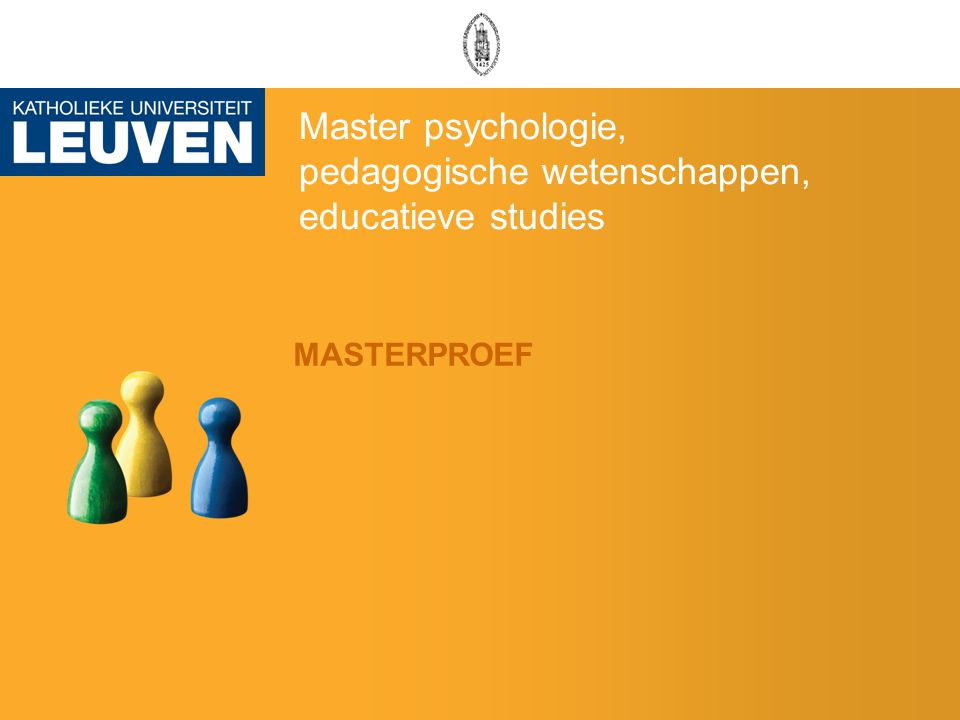 Master psychologie, pedagogische wetenschappen, educatieve studies
