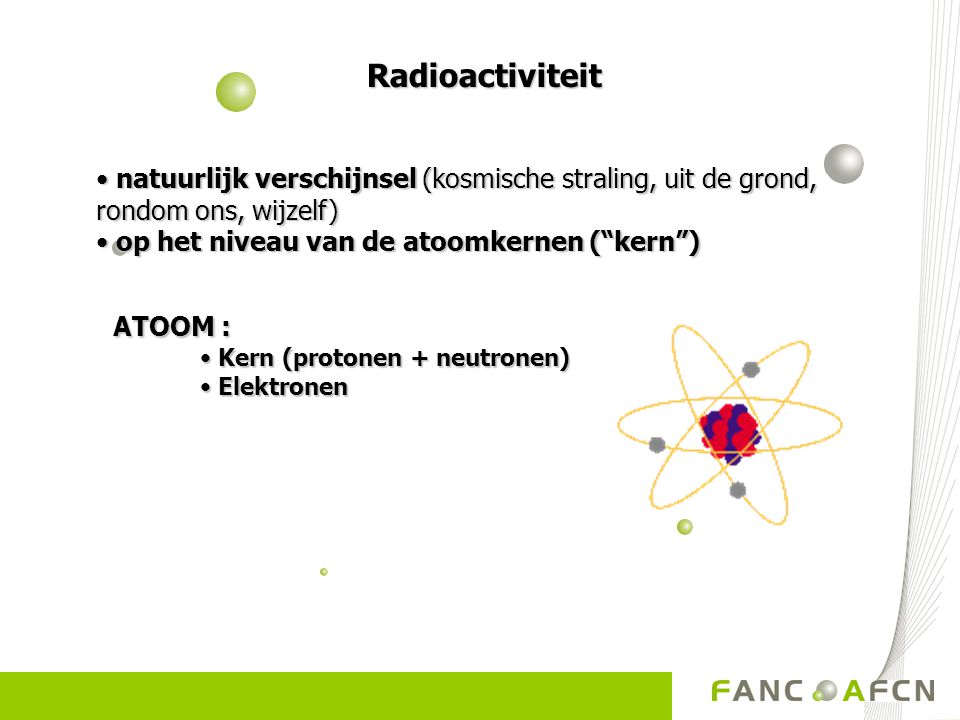 Radioactiviteit ATOOM :