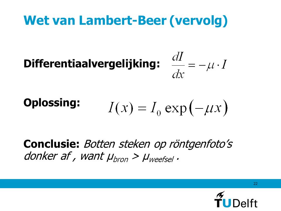 Wet van Lambert-Beer (vervolg)