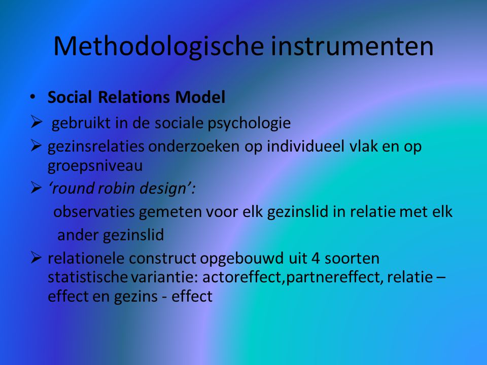 Methodologische instrumenten