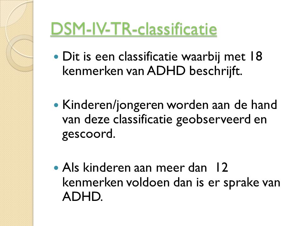 DSM-IV-TR-classificatie