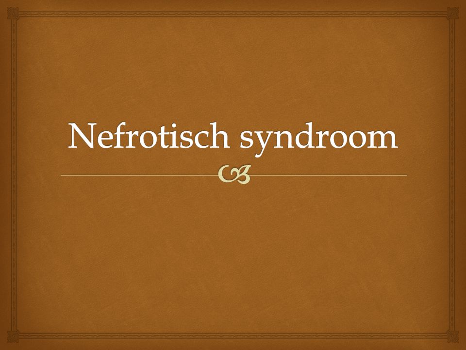 Nefrotisch syndroom