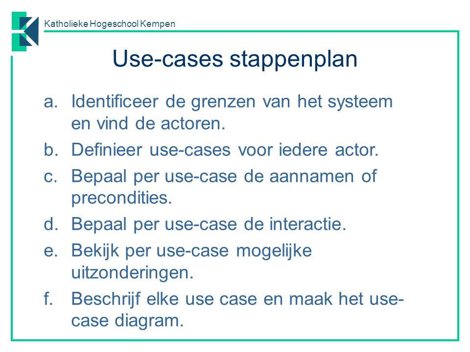 Use-cases stappenplan
