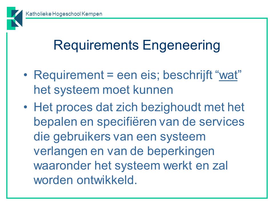 Requirements Engeneering