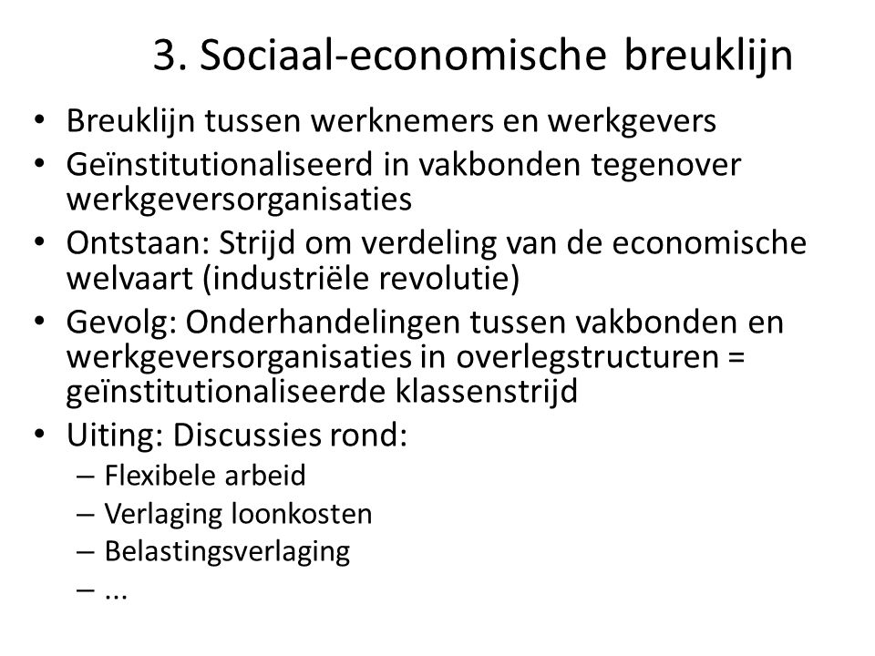 3. Sociaal-economische breuklijn