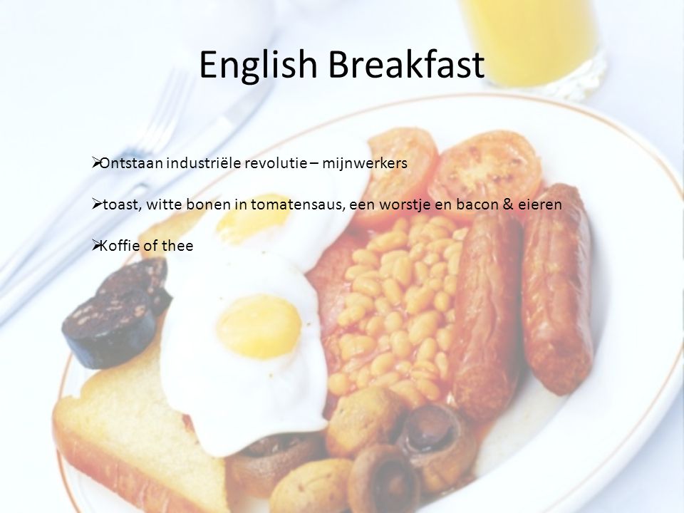 English Breakfast Ontstaan industriële revolutie – mijnwerkers