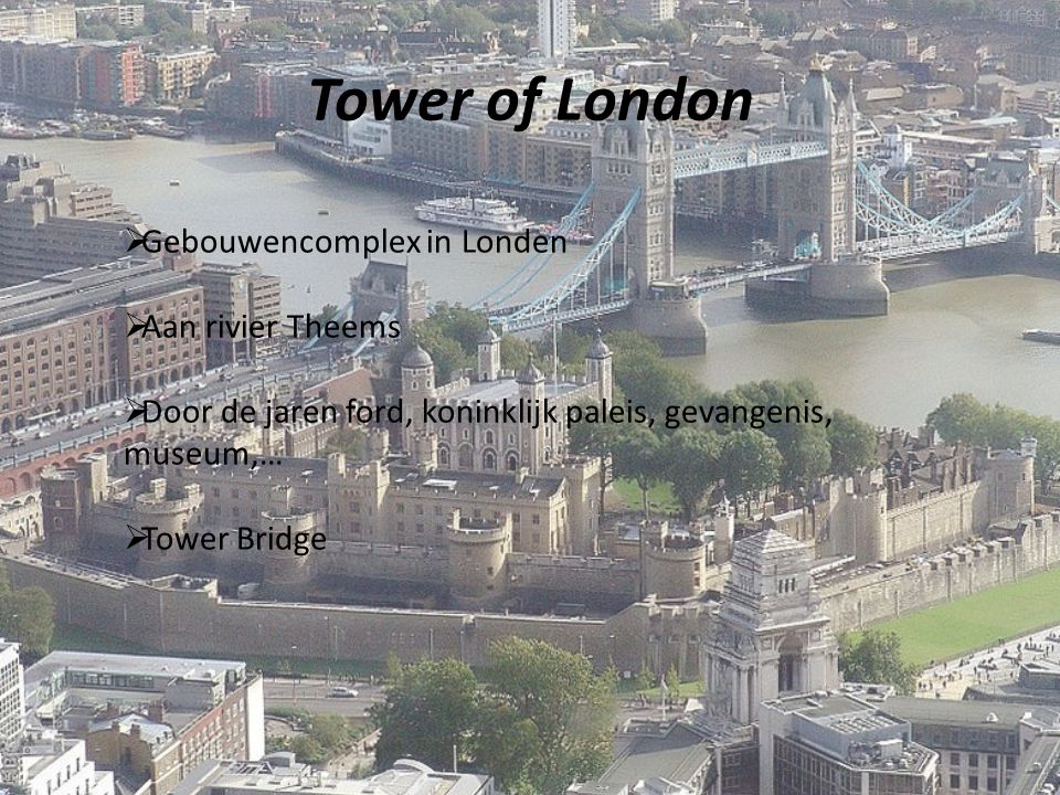 Tower of London Gebouwencomplex in Londen Aan rivier Theems