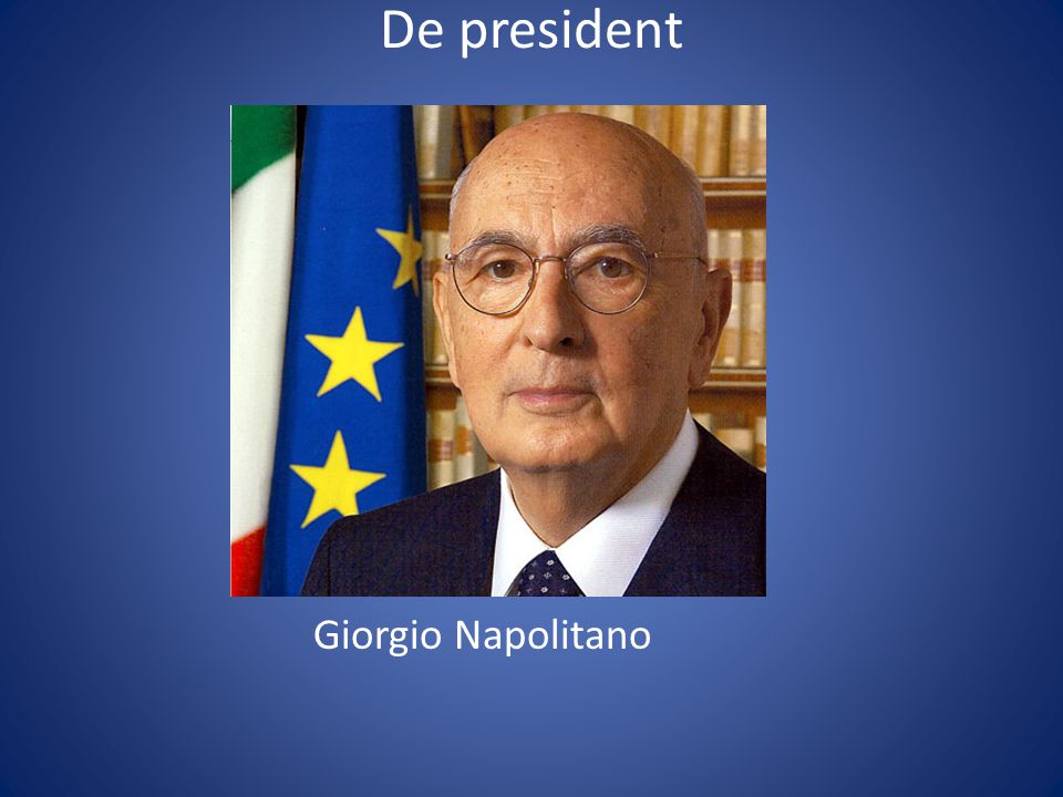 De president Giorgio Napolitano