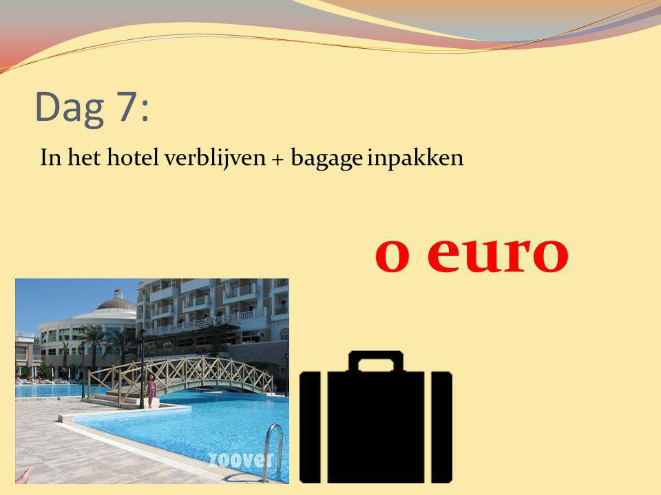 Dag 7: In het hotel verblijven + bagage inpakken 0 euro