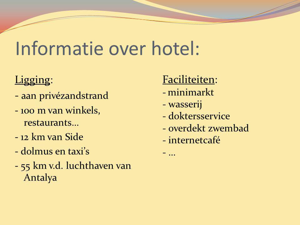 Informatie over hotel: