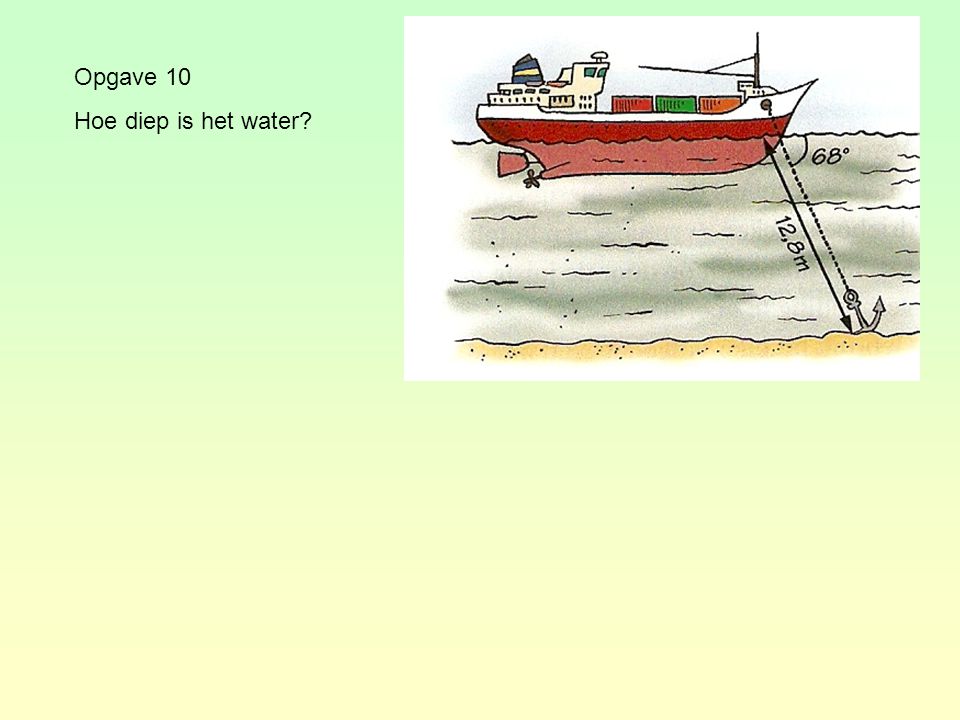 Opgave 10 Hoe diep is het water