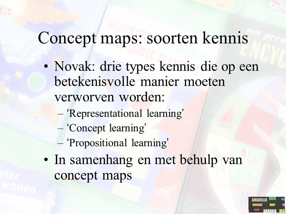 Concept maps: soorten kennis
