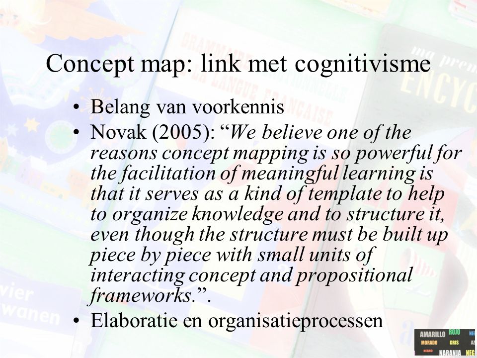 Concept map: link met cognitivisme