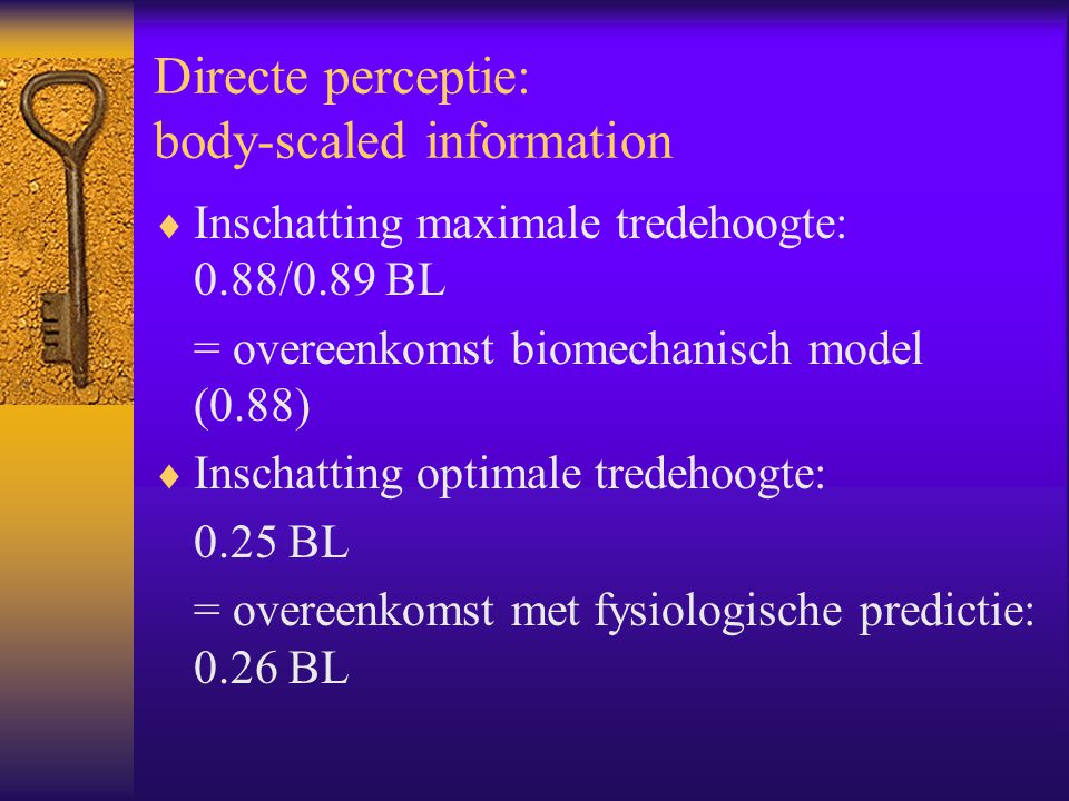 Directe perceptie: body-scaled information