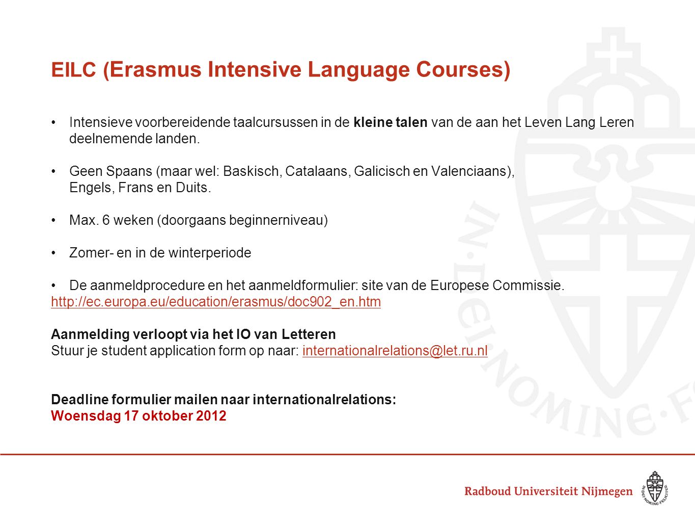 EILC (Erasmus Intensive Language Courses)