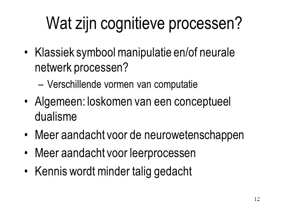 Wat zijn cognitieve processen