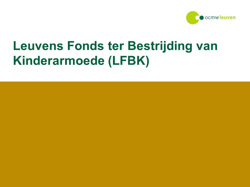 Leuvens Fonds ter Bestrijding van Kinderarmoede (LFBK)
