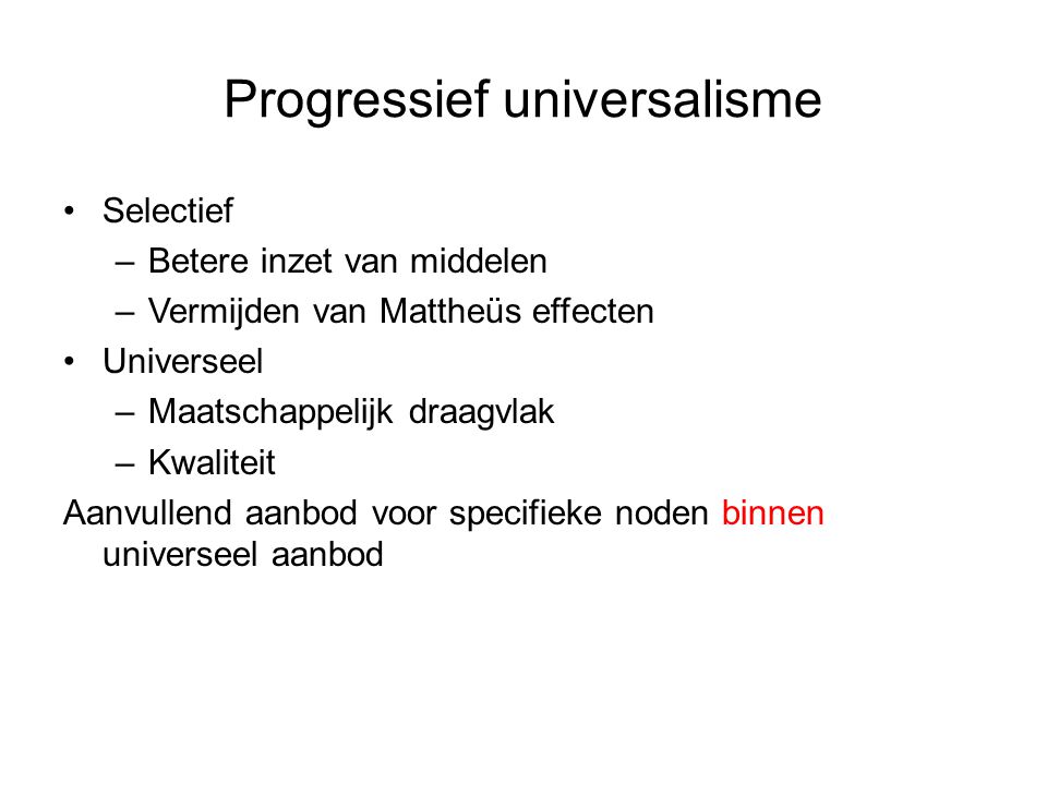Progressief universalisme