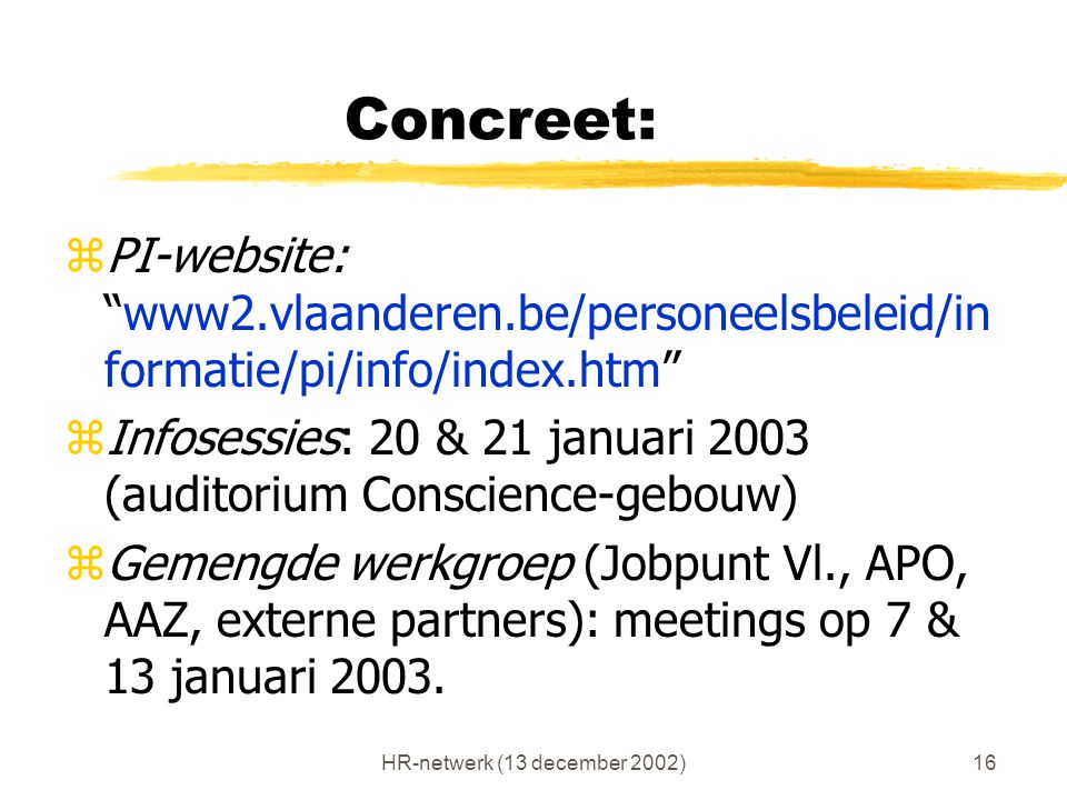 HR-netwerk (13 december 2002)
