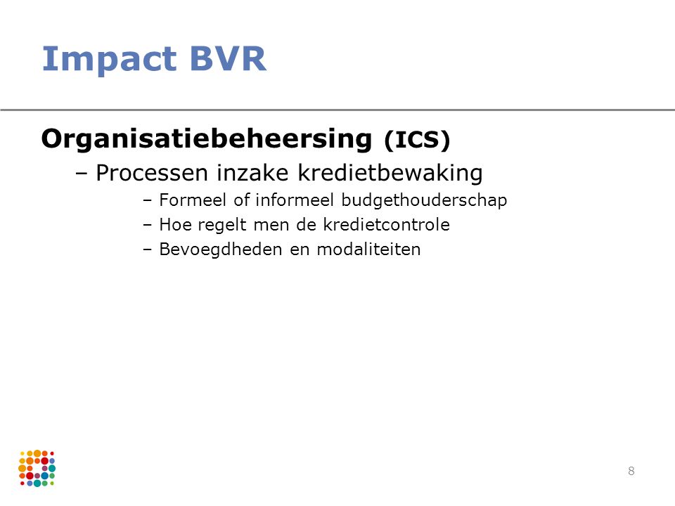 Impact BVR Organisatiebeheersing (ICS)