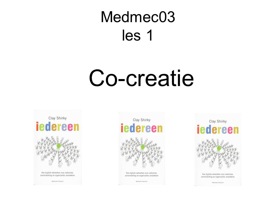 Medmec03 les 1 Co-creatie