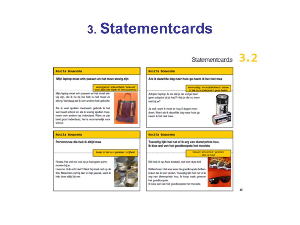 3. Statementcards