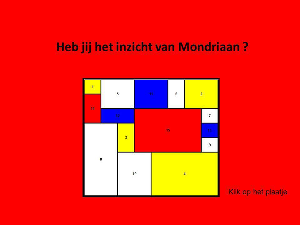 Heb jij het inzicht van Mondriaan