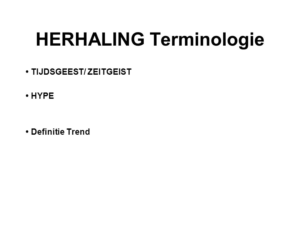HERHALING Terminologie