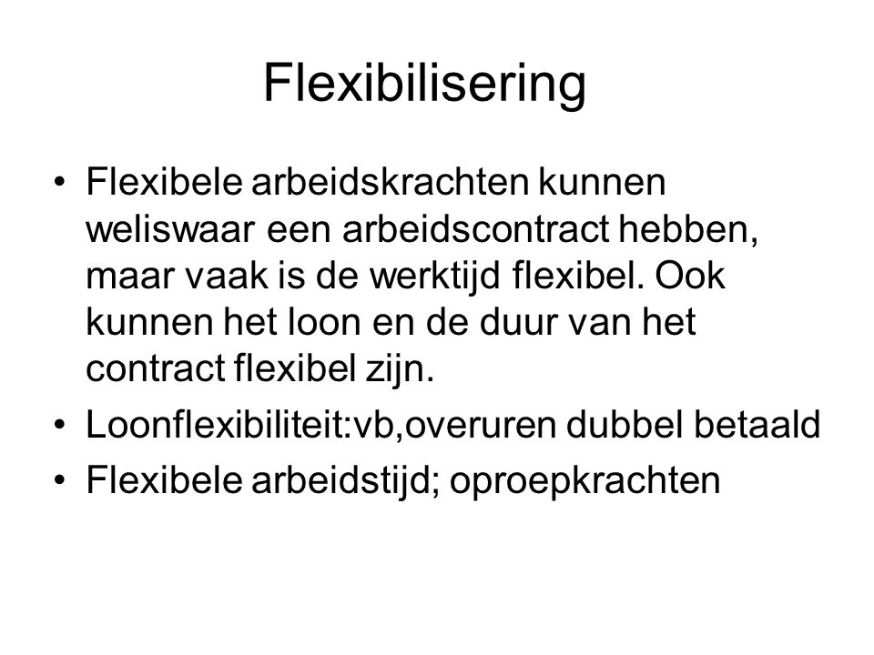 Flexibilisering