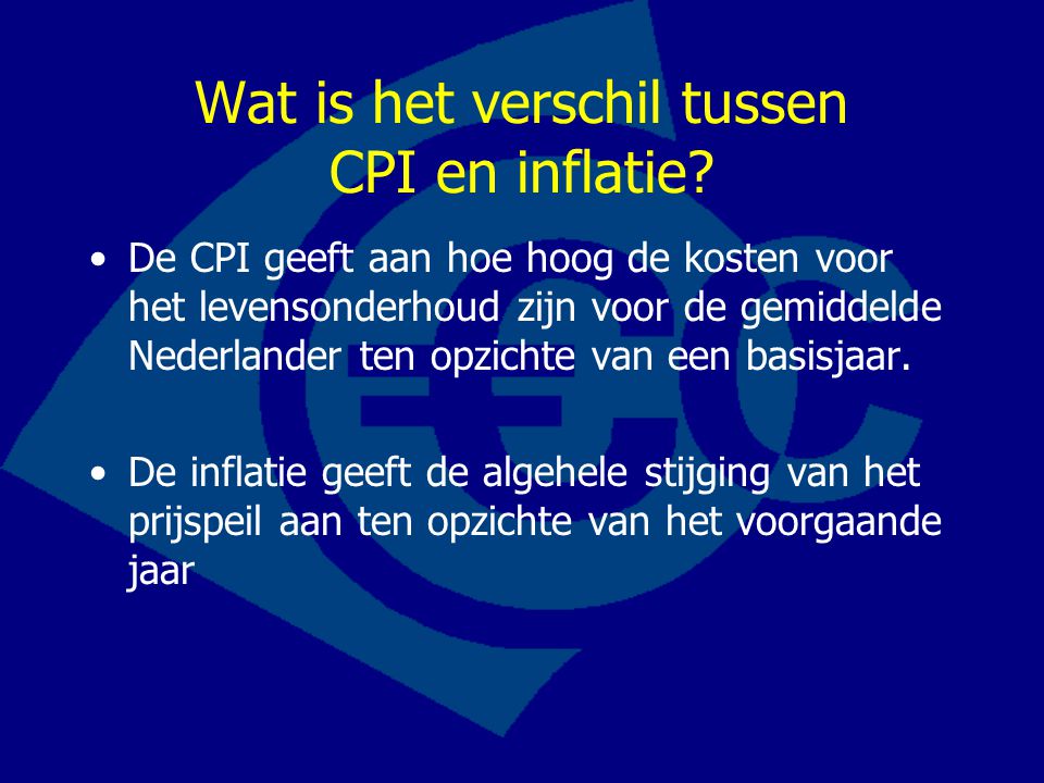 Wat is het verschil tussen CPI en inflatie