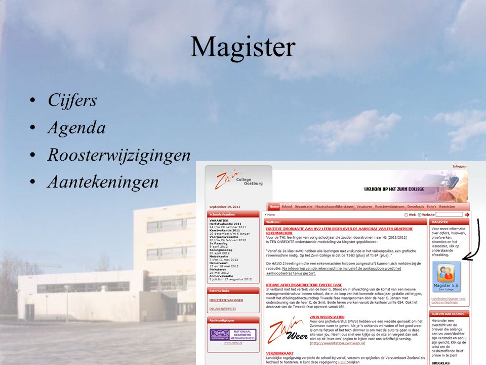 Magister Cijfers Agenda Roosterwijzigingen Aantekeningen