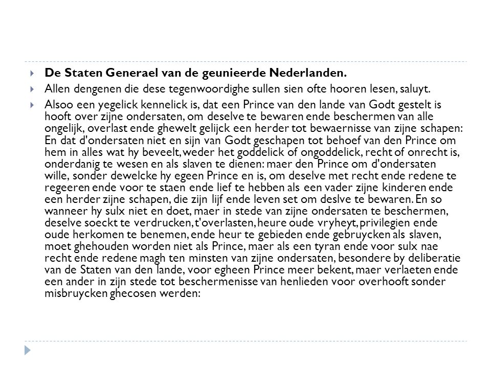 De Staten Generael van de geunieerde Nederlanden.