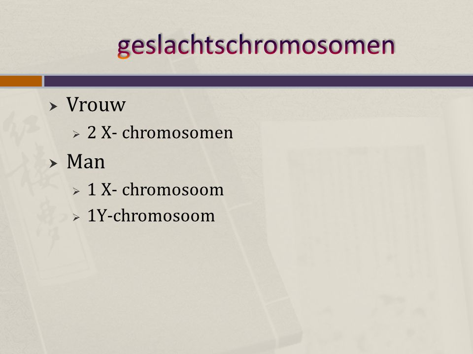 geslachtschromosomen