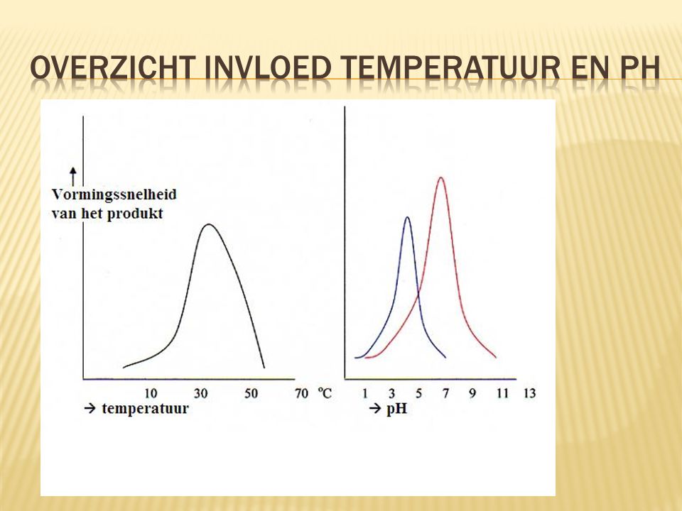 Overzicht invloed temperatuur en PH