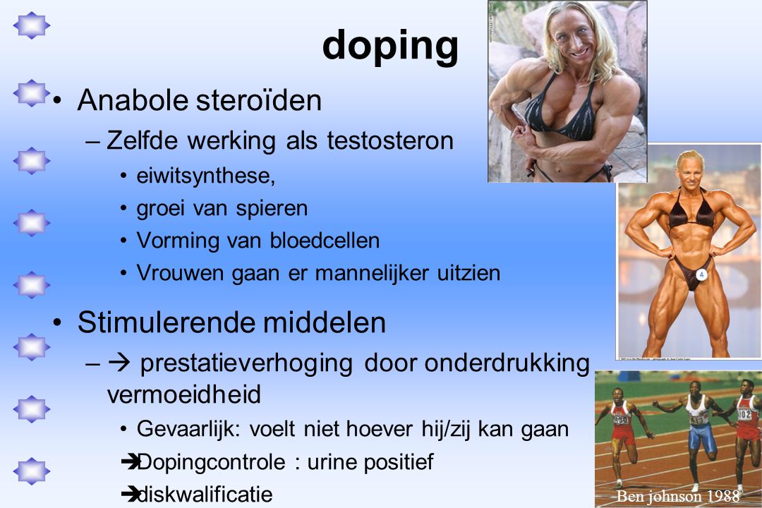 doping Anabole steroïden Stimulerende middelen