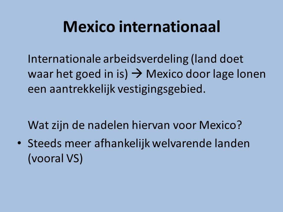 Mexico internationaal