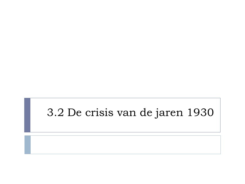 3.2 De crisis van de jaren 1930
