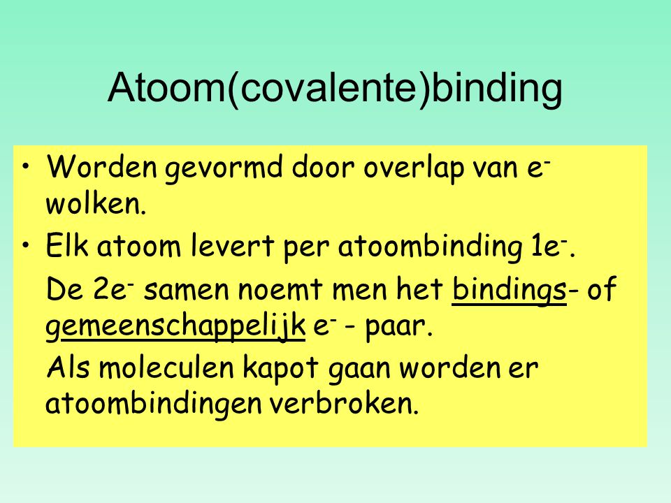 Atoom(covalente)binding
