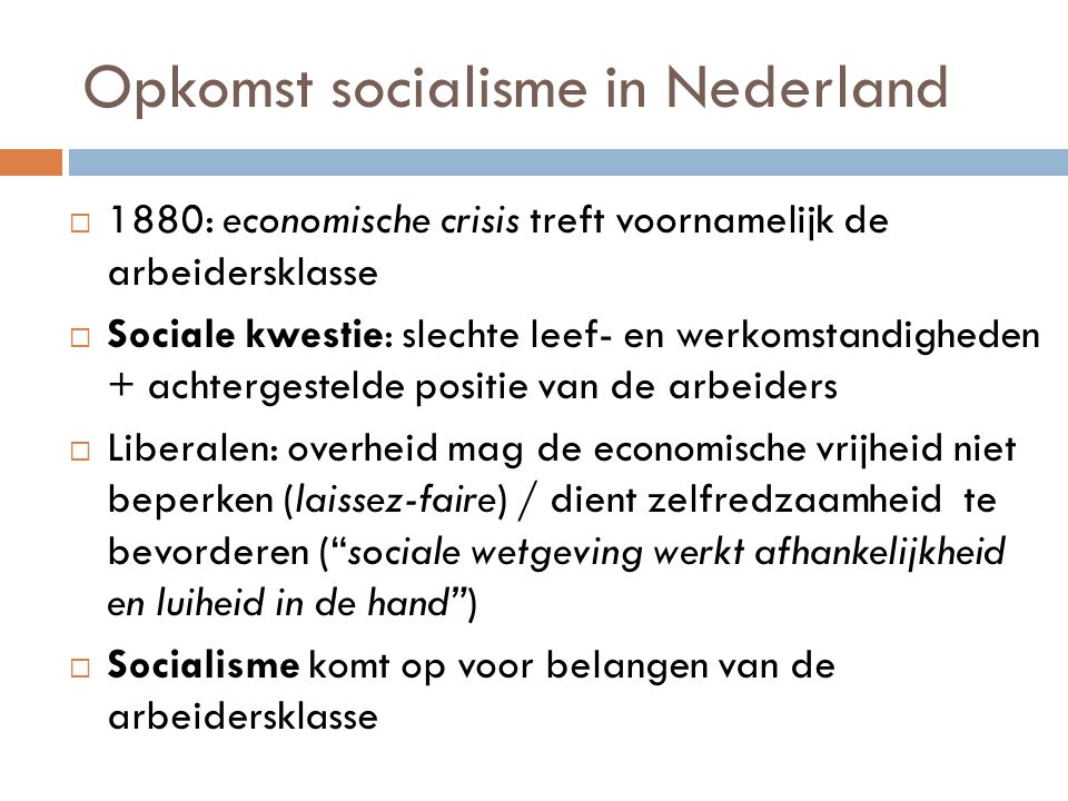 Opkomst socialisme in Nederland