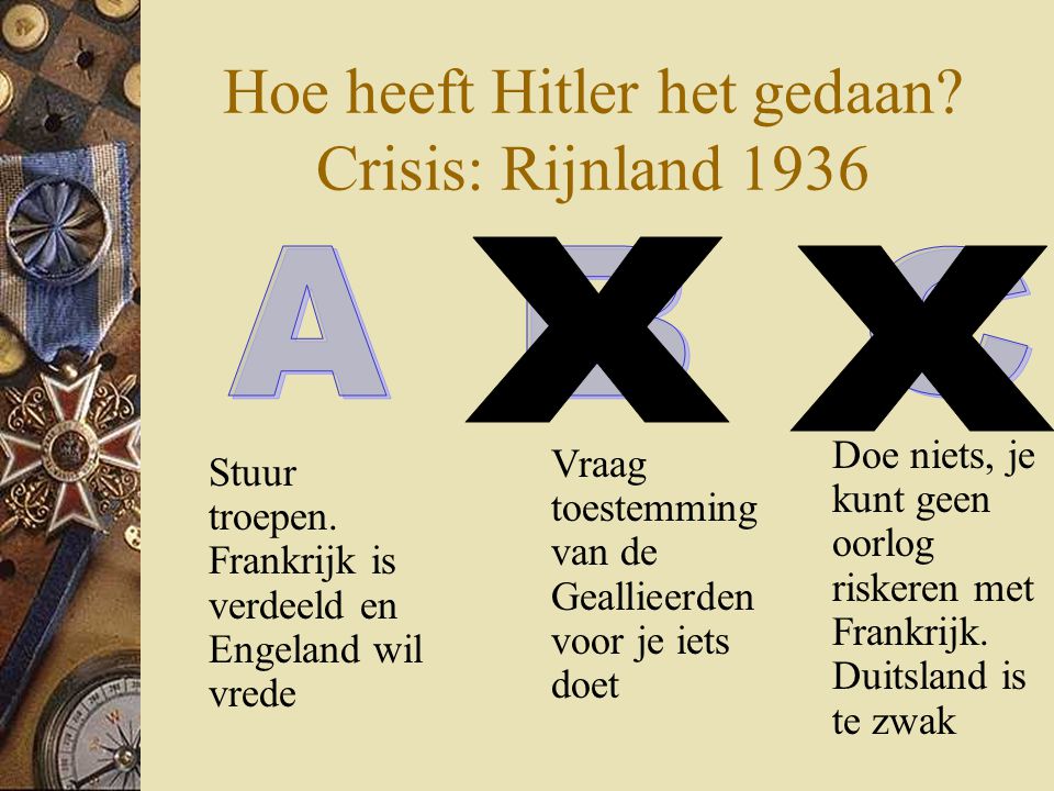 Hoe heeft Hitler het gedaan Crisis: Rijnland 1936