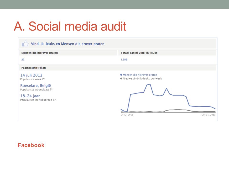 A. Social media audit Facebook